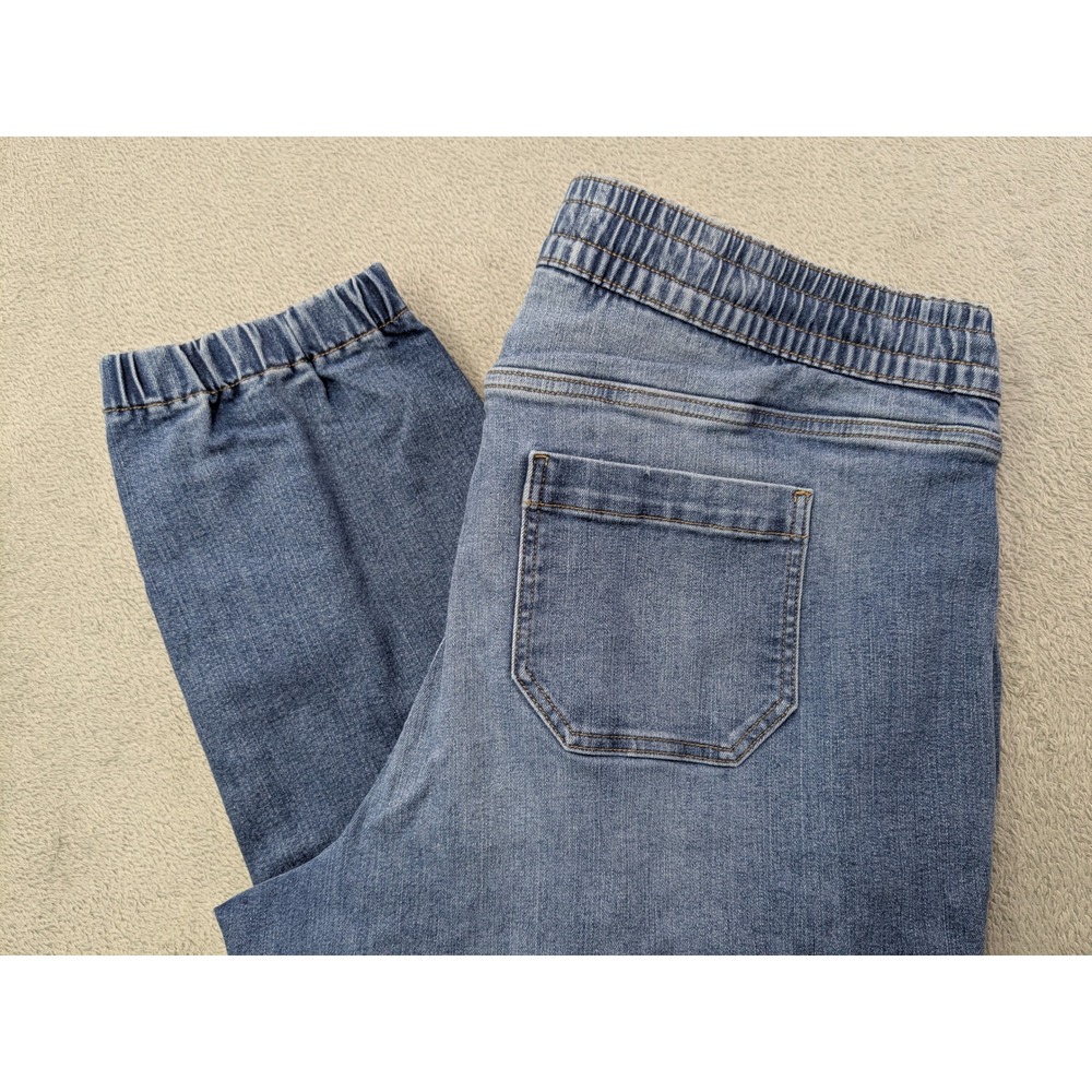 Lane Bryant Womens Size 16 Jeans Mid Rise Boyfriend Jogger Distressed Blue